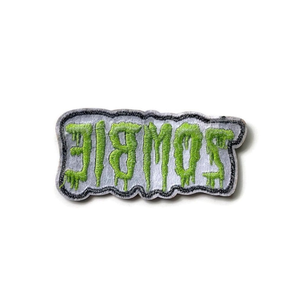 Zombie Green Text Embroidered Patch - Picture 3 of 3